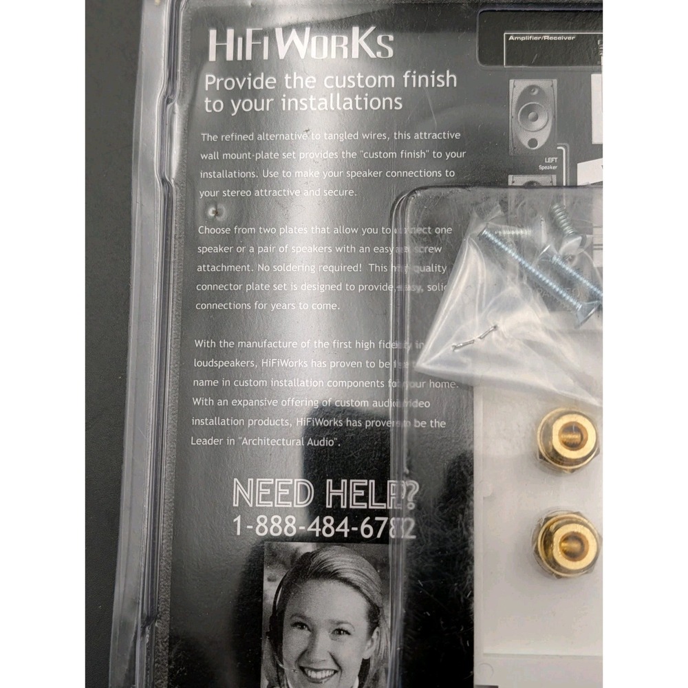 HiFiWorks HFW WP-1 Speaker to Stereo Connector Plate Good Plated For 1 Speaker - Picture 6 of 8